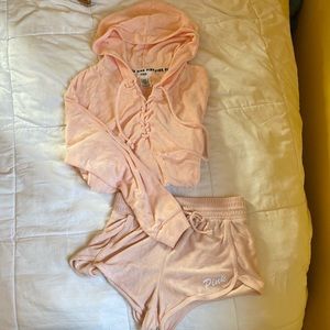 LAST CHANCE- VS Pink Terrycloth Matching Set